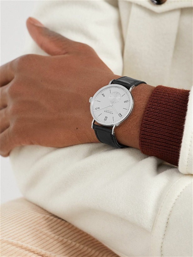 Photo: NOMOS Glashütte - Tangente Neomatik 39 Automatic 38.5mm Stainless Steel and Cordovan Leather Watch, Ref. No. 144