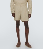 Loro Piana Honiara linen canvas Bermuda shorts