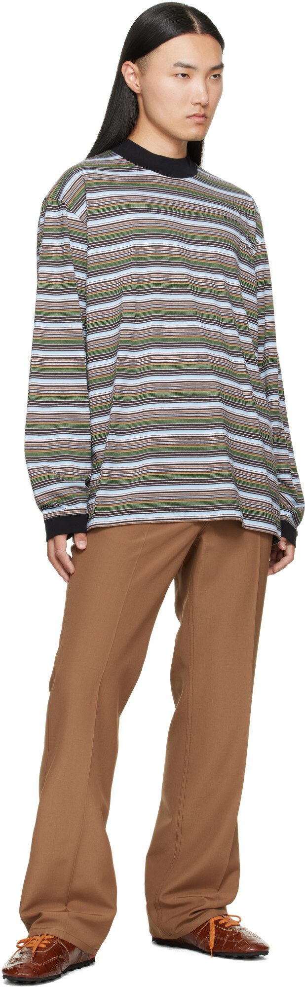 Marni Brown Virgin Wool Trousers