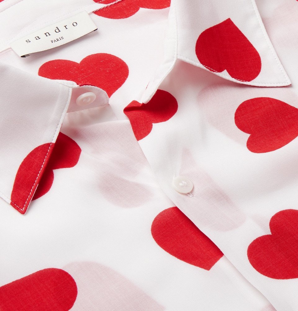 Sandro - Printed Woven Shirt - White Sandro