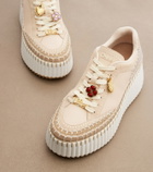 Chloé Nama suede and leather platform sneakers