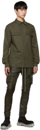 Rick Owens Green Mastodon Leather Pants