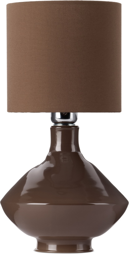 Photo: Los Objetos Decorativos Brown Cylindrical Glass Lamp