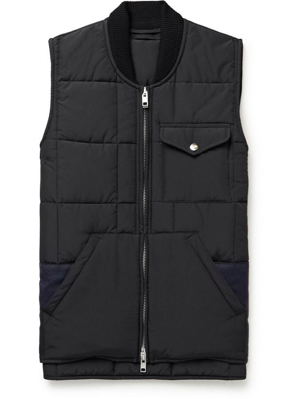 Photo: Caruso - Quilted Shell and Twill Gilet - Blue