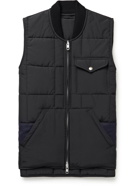 Caruso - Quilted Shell and Twill Gilet - Blue