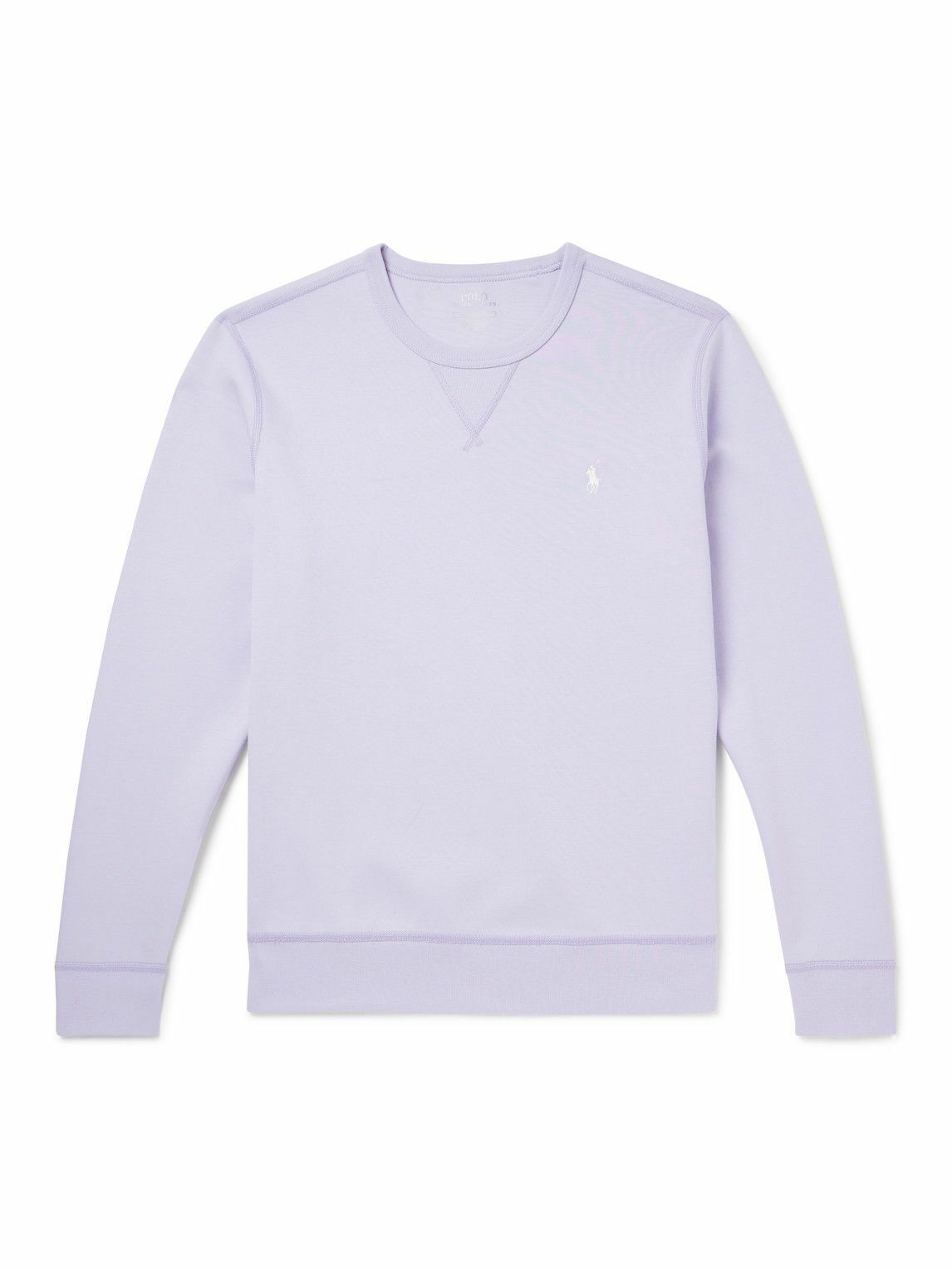 Polo Ralph Lauren - Logo-Embroidered Cotton-Blend Sweater - Purple Polo ...
