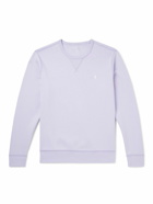 Polo Ralph Lauren - Logo-Embroidered Cotton-Blend Sweater - Purple