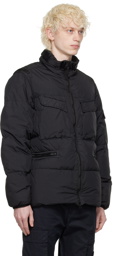 Stone Island Black Garment-Dyed Down Jacket