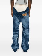NAMESAKE Blue Del Layered Straight Jeans