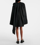 Simone Rocha Caped pleated taffeta minidress