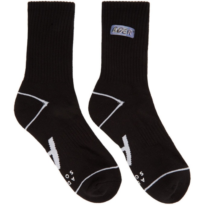 Photo: ADER error Black Lenticular Logo Socks