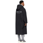 Fear of God Black Nylon Hooded Raincoat