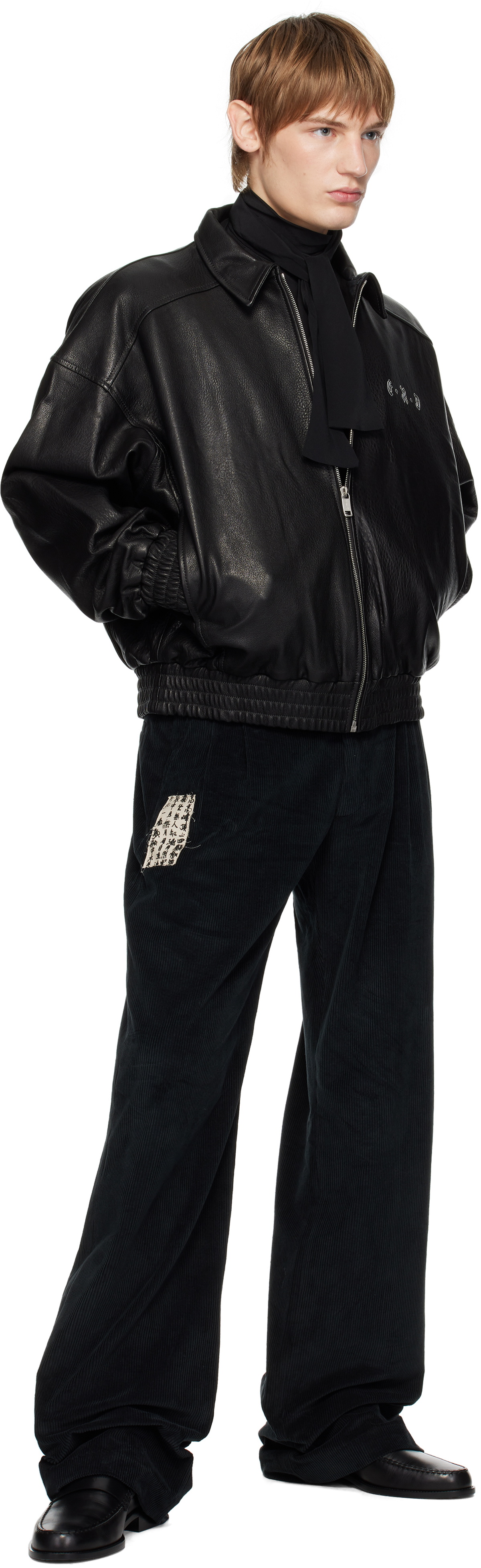 Enfants Riches Déprimés Black Painter's Wives Library Leather Jacket