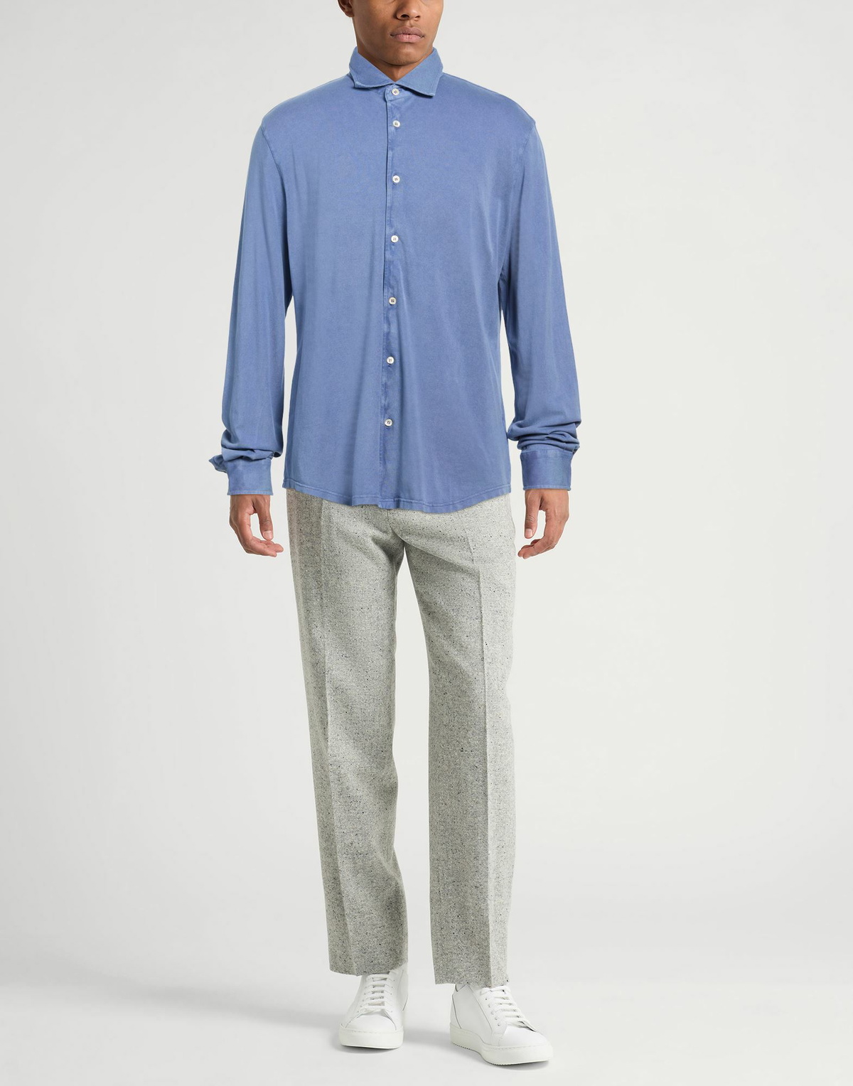 Fedeli Mens Shirt Slate in Blue