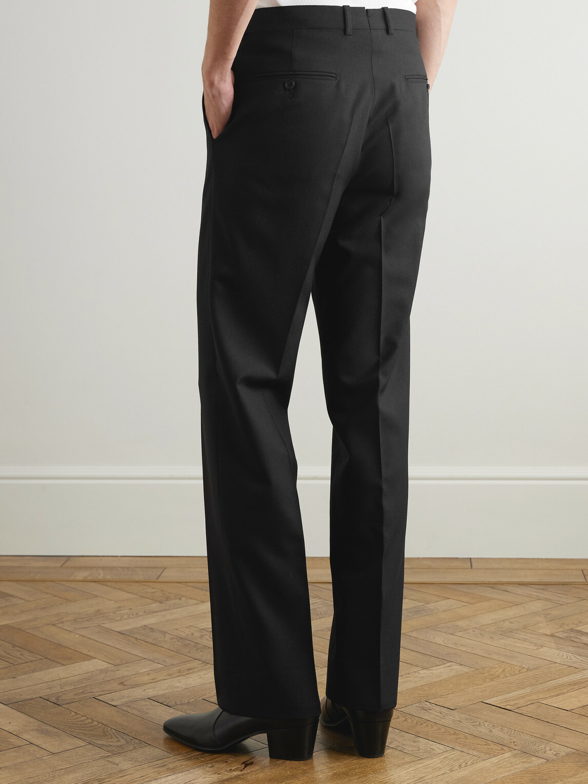 Husbands - Wide-Leg Linen Suit Trousers - Black