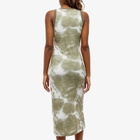 Wood Wood Women's Lola Pirnted Midi Dress in Crocodile Green