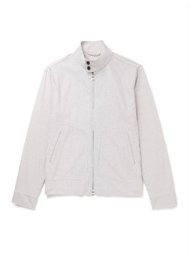 Photo: Mr P. - Striped Cotton Harrington Jacket - Neutrals