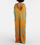 Dries Van Noten Printed satin maxi dress