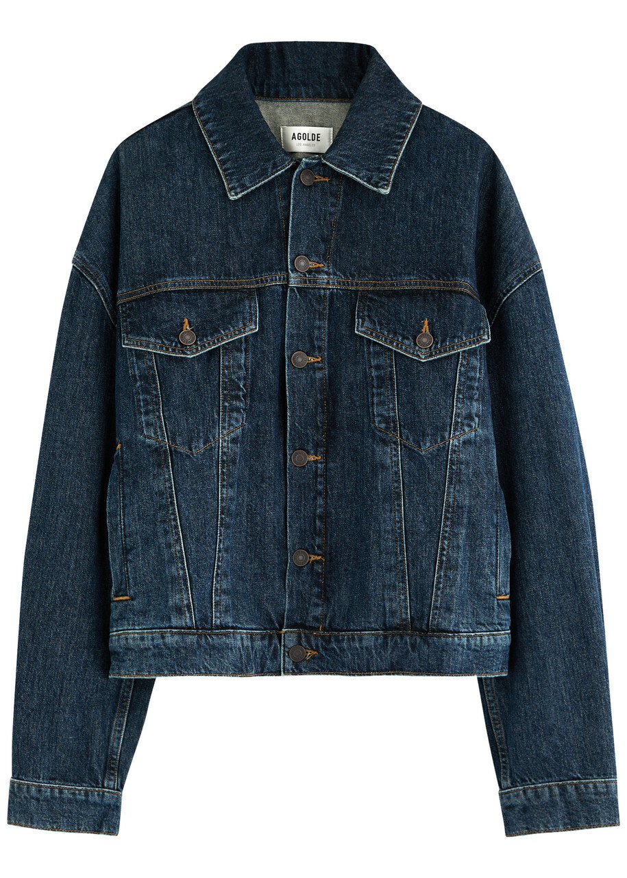 AGOLDE Black Shrunken Charli Denim Jacket AGOLDE