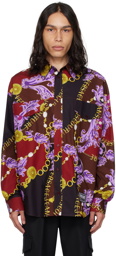 Versace Jeans Couture Purple Chain Couture Shirt