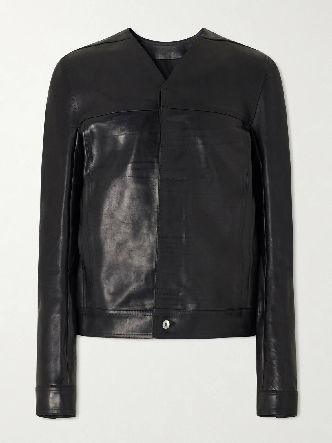Rick Owens - Temple Work Leather Jacket - Black Rick Owens