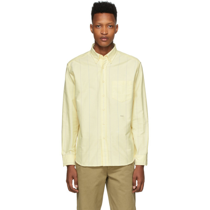 Photo: Noah NYC Yellow Wide Stripe Oxford Shirt