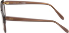 LOEWE Brown Slim Rectangle Sunglasses