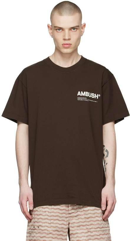Photo: AMBUSH Brown Cotton T-Shirt
