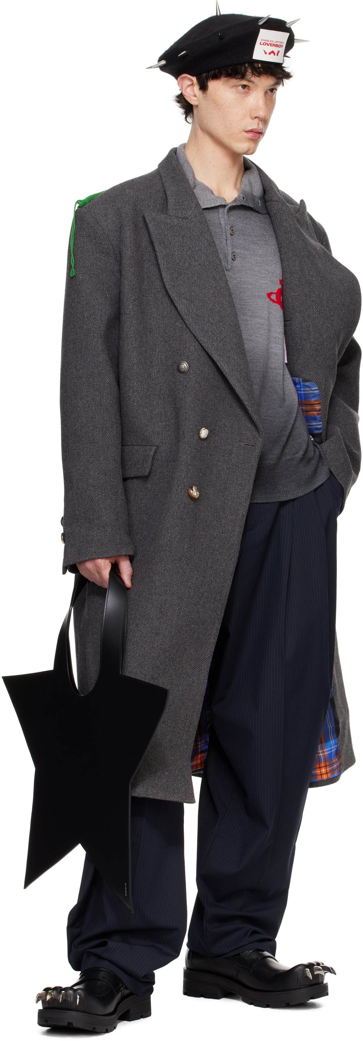 Charles Jeffrey LOVERBOY Gray Tailored Coat