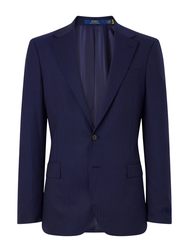Photo: Polo Ralph Lauren - Pinstriped Wool-Blend Blazer - Blue