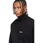 MSGM Black Micro Logo Turtleneck