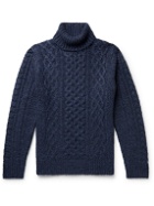 Alex Mill - Cable-Knit Rollneck Sweater - Blue