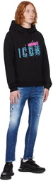 Dsquared2 Black Pixeled 'Icon' Hoodie