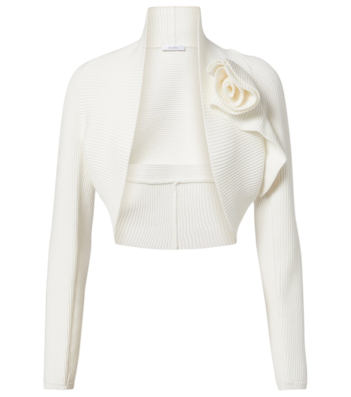 Photo: Max Mara Knitted floral-appliqué shrug
