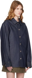 A.P.C. Navy Denim Overshirt