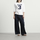 Beams Boy Women's 3/4 Sleeve Football T-Shirt in White