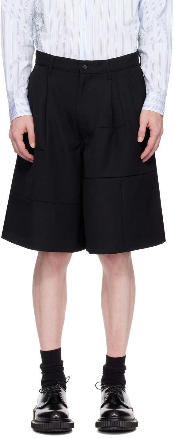 Photo: Comme des Garçons Shirt Black Pleated Shorts