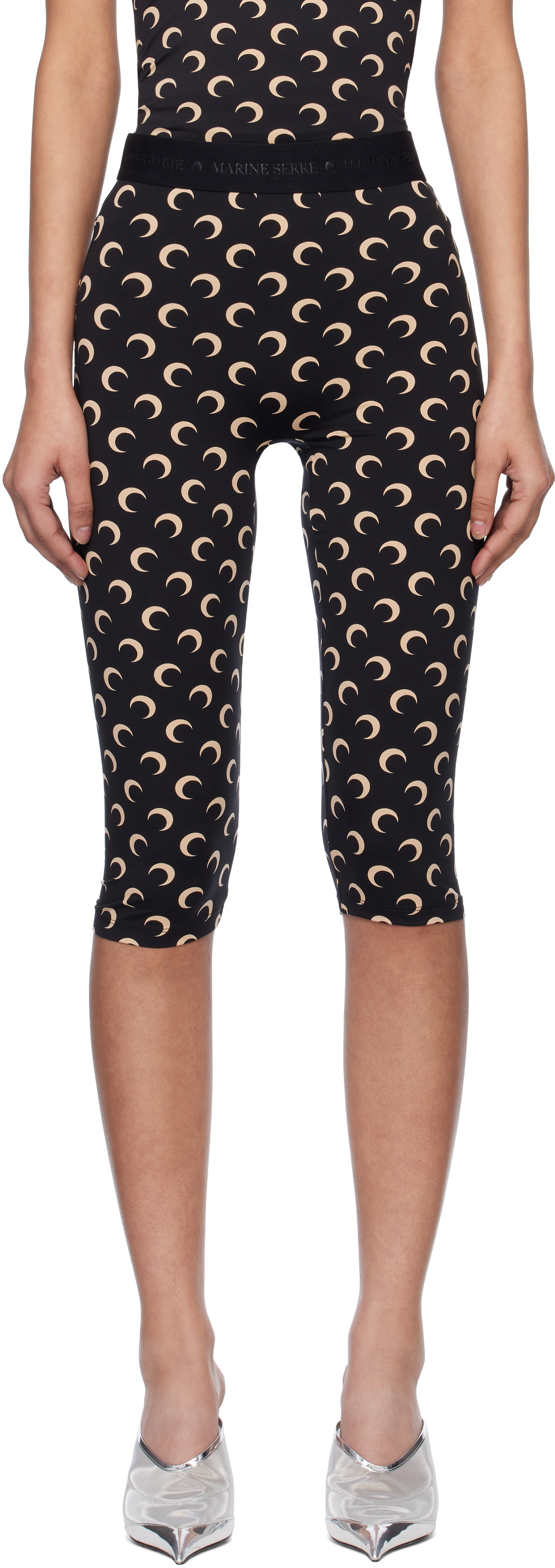 MARINE SERRE FUSEAUX LEGGINGS S 正規 Legging Fuseaux En Jersey Moon Recyclé • Marine Serre