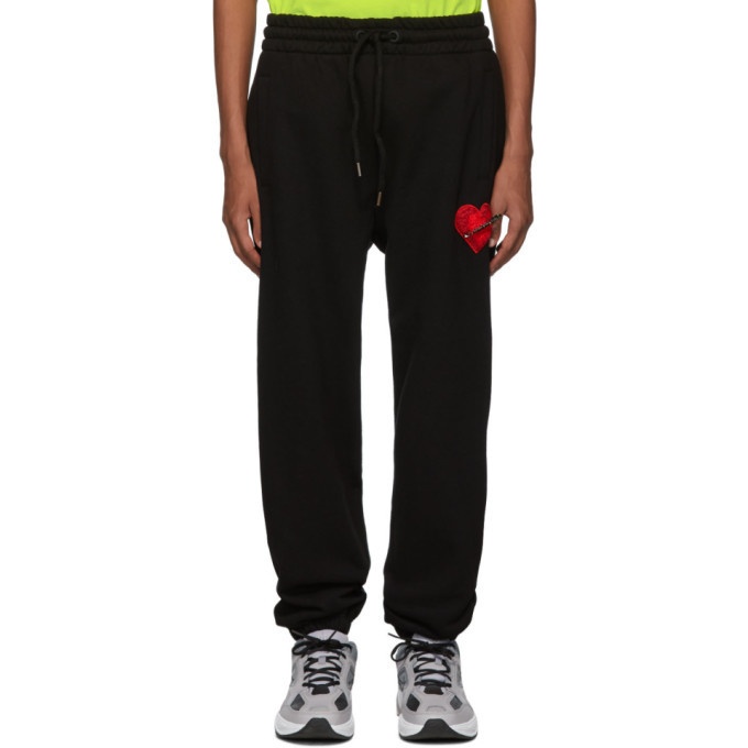 Photo: Palm Angels Black Pin In My Heart Lounge Pants