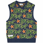 Butter Goods Star Knit Vest in Navy