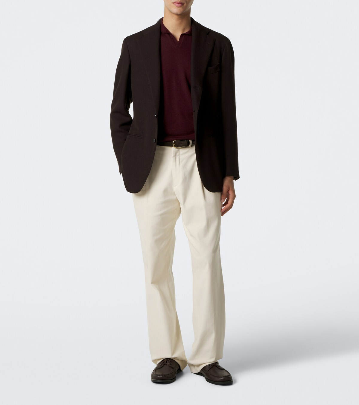 Saman Amel David cashmere and silk polo shirt