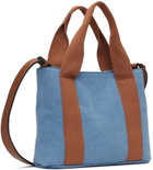 Chloé Kids Blue Embroidered Denim Bag