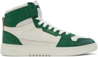 Axel Arigato White & Green Dice Hi Sneakers