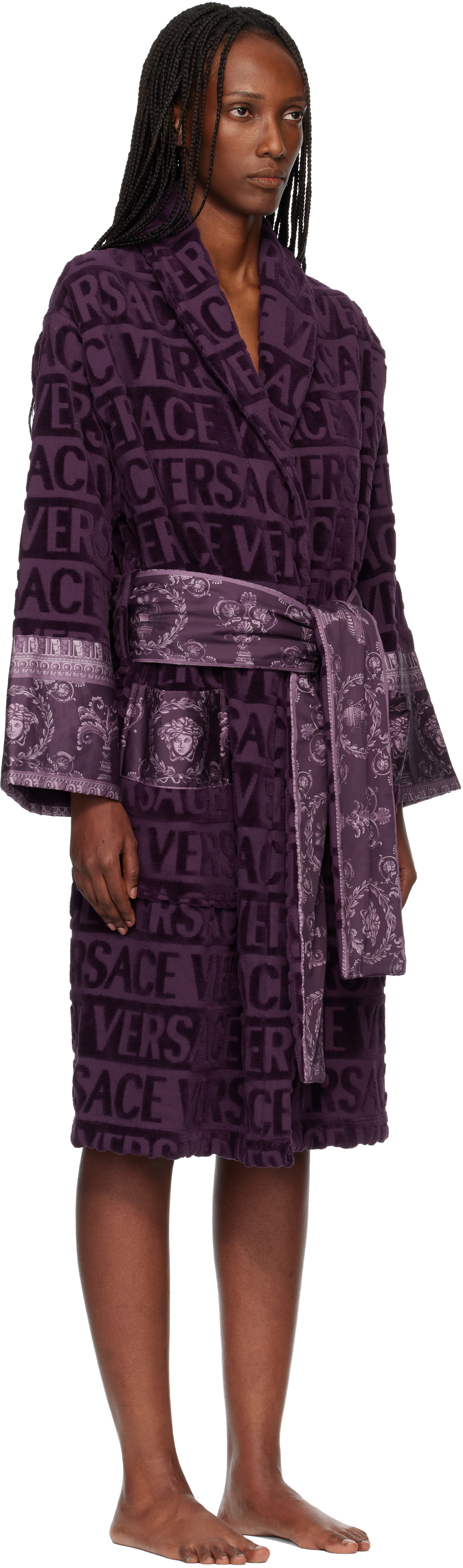 Versace Purple 'I Heart Baroque' Bathrobe