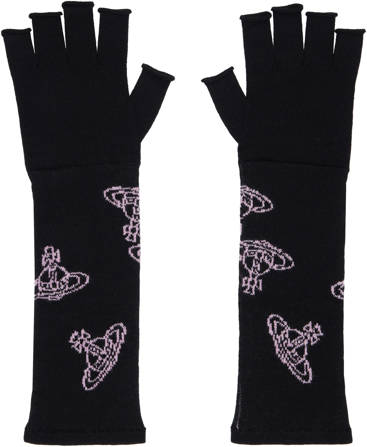 【Vivienne Westwood】 Embroidery Cashmere Wool Gloves Vivienne Westwood Embroidery Big Logo Gloves Women - Etsy