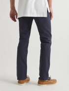 Sid Mashburn - Slim-Fit Garment-Dyed Cotton-Canvas Trousers - Blue