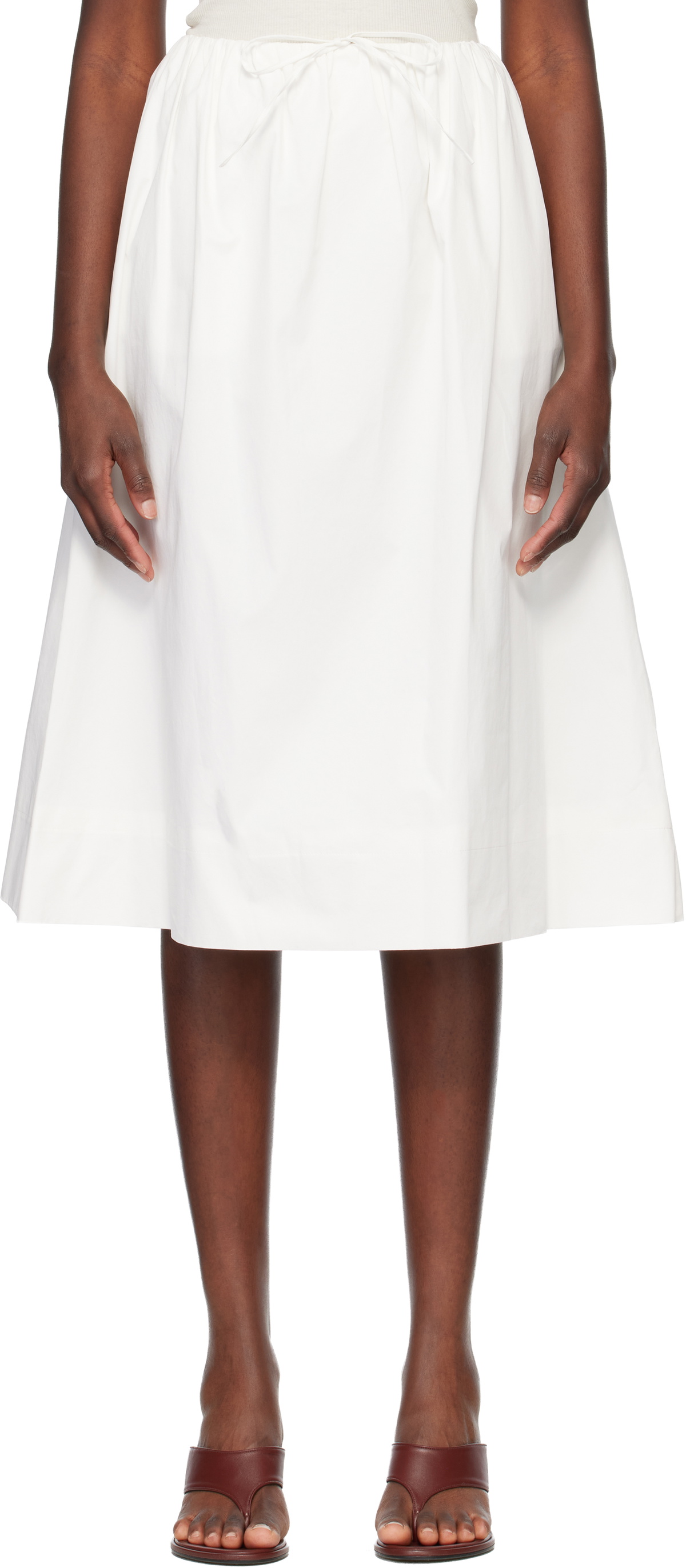 Nothing Written White Leia A-Line Midi Skirt