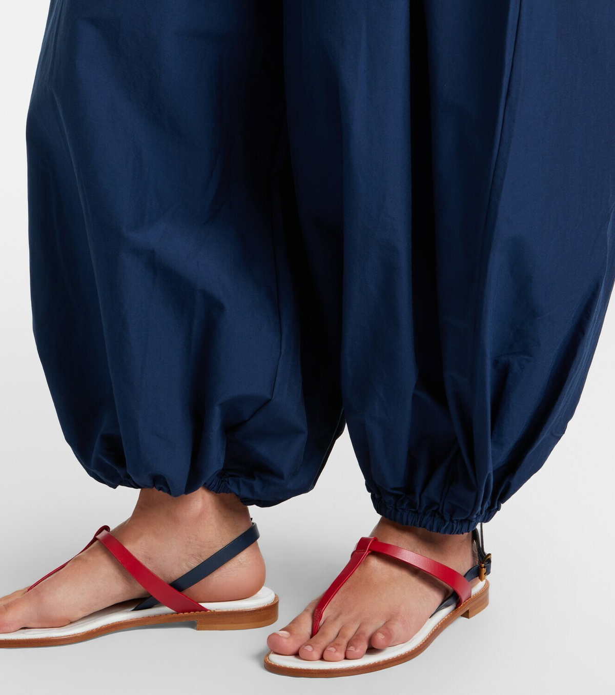 Polo Ralph Lauren Belted cotton and silk balloon pants