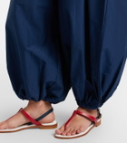 Polo Ralph Lauren Belted cotton and silk balloon pants