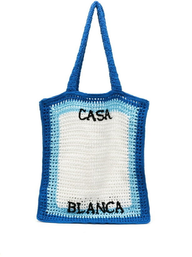 Photo: CASABLANCA - Logo Crochet Handbag